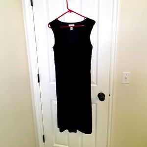Loft black, sleeveless dress with beaded embroidery